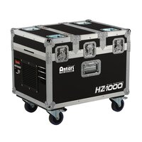 HZ-1000E - 1150 W high output dual compressor Hazer, water or oil based compatible fluids, TFT color touch screen, 3-pin & 5-pin XLR DMX, in flight case