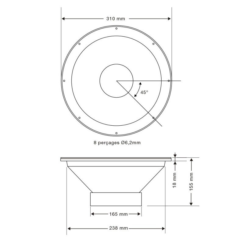 Audiophony OWB12-400-8  H9402 - 1