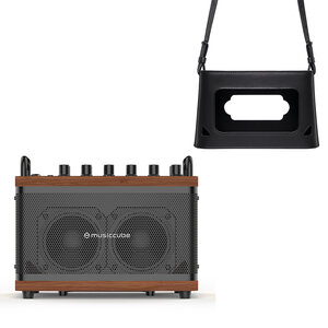 MUSICCUBE Tiny Box D2 – Oak brown + Black Vintage Bag MC-TINYBOXD2OB-BAG