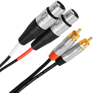 Plugger Female XLR - male RCA cable, 3 m PLUCABBXF3RM03M00TOU