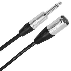 Plugger Male XLR 3p - male mono jack cable, 1 m PLUCABSXM3JMM1M00TOU