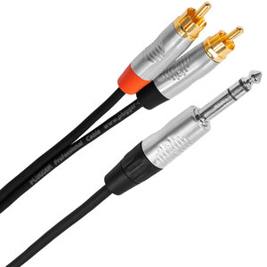 Plugger Male stereo jack - male RCA Y cable, 3 m PLUCABYJMSRM03M00TOU