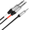 Plugger Male stereo mini-jack - male mono jack Y cable, 1  PLUCABYMMSJMM1M00TOU