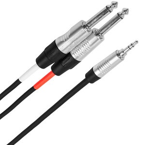 Plugger Male stereo mini-jack - male mono jack Y cable, 2  PLUCABYMMSJMM2M00TOU