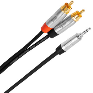 Plugger Male stereo mini-jack - male RCA Y cable, 6 m PLUCABYMMSRM06M00TOU