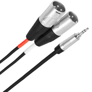 Plugger Male stereo mini-jack - male XLR 3p Y cable, 3 m PLUCABYMMSXM33M00TOU