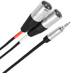 Plugger Male stereo mini-jack - male XLR 3p Y cable, 3 m PLUCABYMMSXM33M00TOU