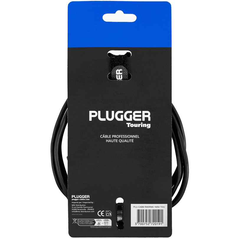 Plugger Stereo cable, male RCA - male RCA 1,50m  PLUCABBRM0RM01M50TOU - 2