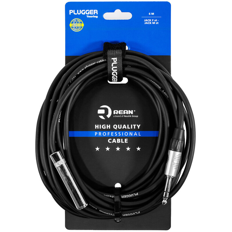 Plugger Cable male stereo jack -  female stereo jack 6m PLUCABSJFSJMS6M00TOU - 1