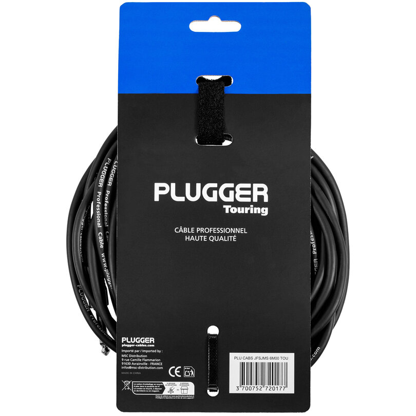 Plugger Cable male stereo jack -  female stereo jack 6m PLUCABSJFSJMS6M00TOU - 2