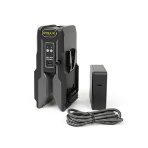 Rolux Foldable Dual V-Mount Charger (PD Powered) POWERFOLD1