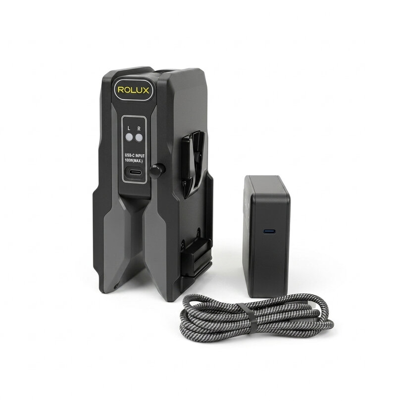 Rolux Foldable Dual V-Mount Charger (PD Powered) POWERFOLD1