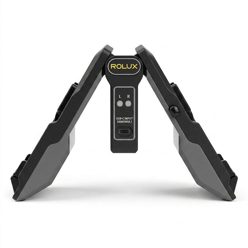 Rolux Foldable Dual V-Mount Charger (PD Powered) POWERFOLD1 - 2