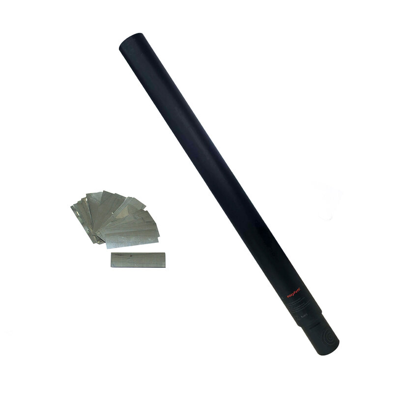 SHOWVEN easyFetti cannon metallic silver confetti 55*17mm EFC80X50R55X17MS