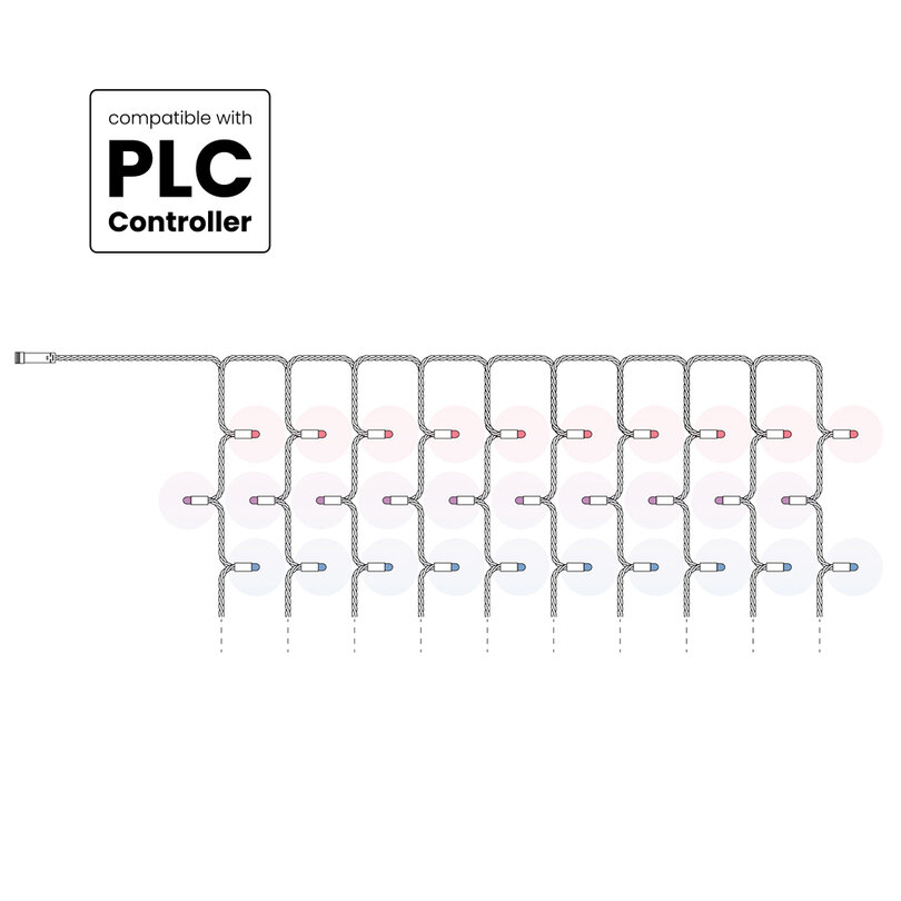 Twinkly PRO Capsule Curtain 10x25 RGB LED - clear TW-PLC-CU-CA-10X25STP - 1